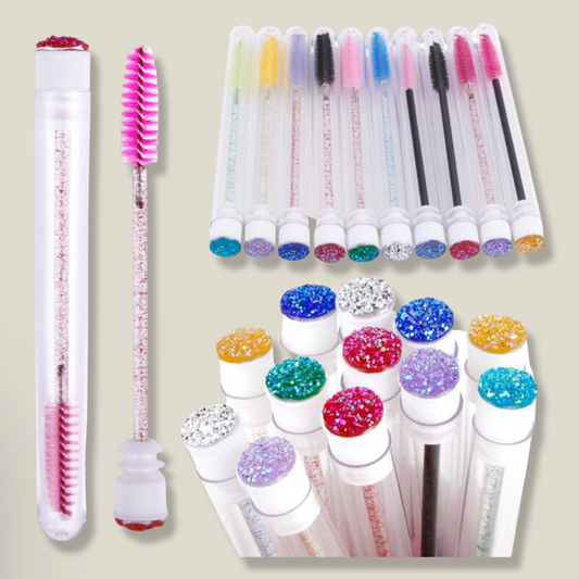 10 PACK Glitter Lash Brush ￼in Glitter Tube