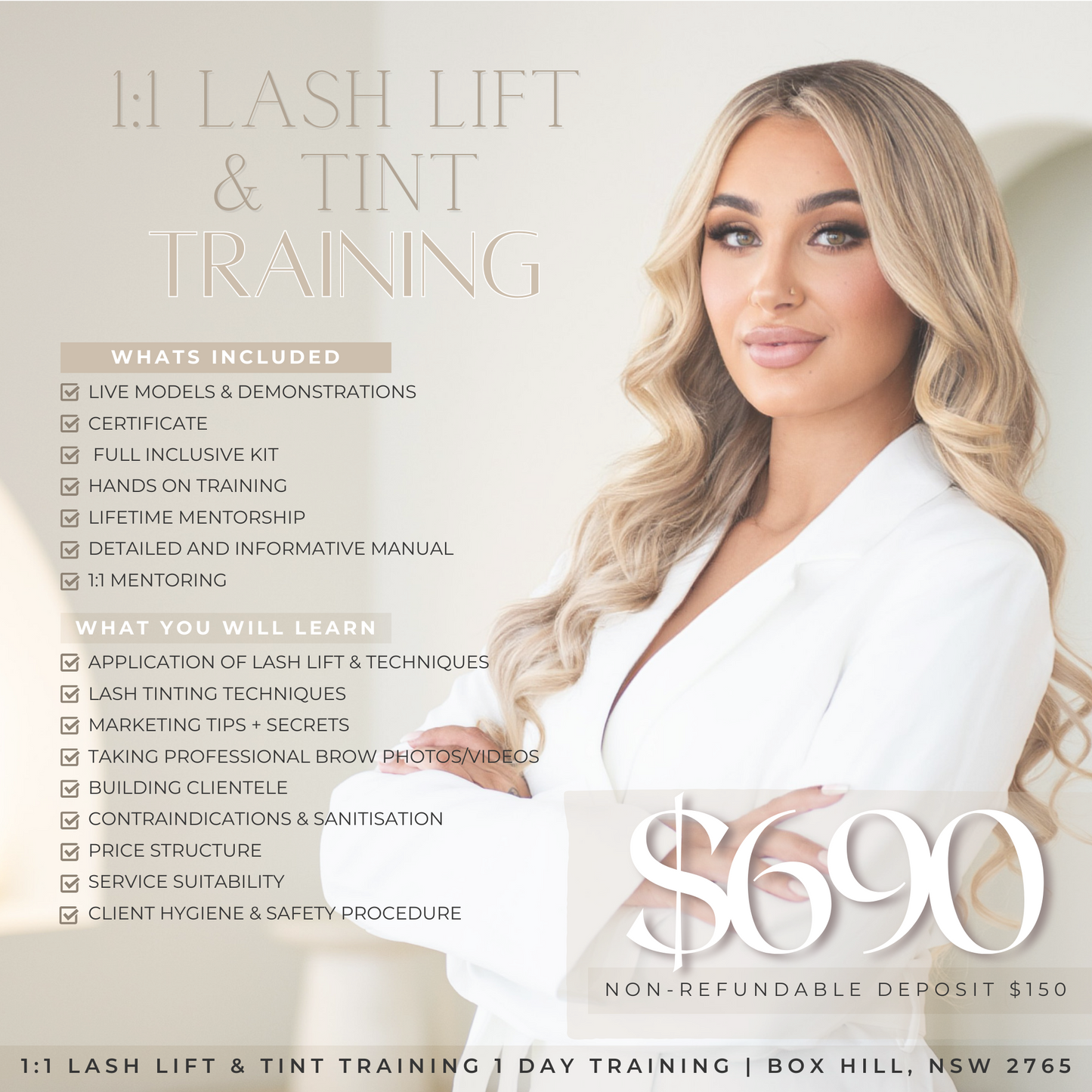 Lash Lift & Tint Training (In person)