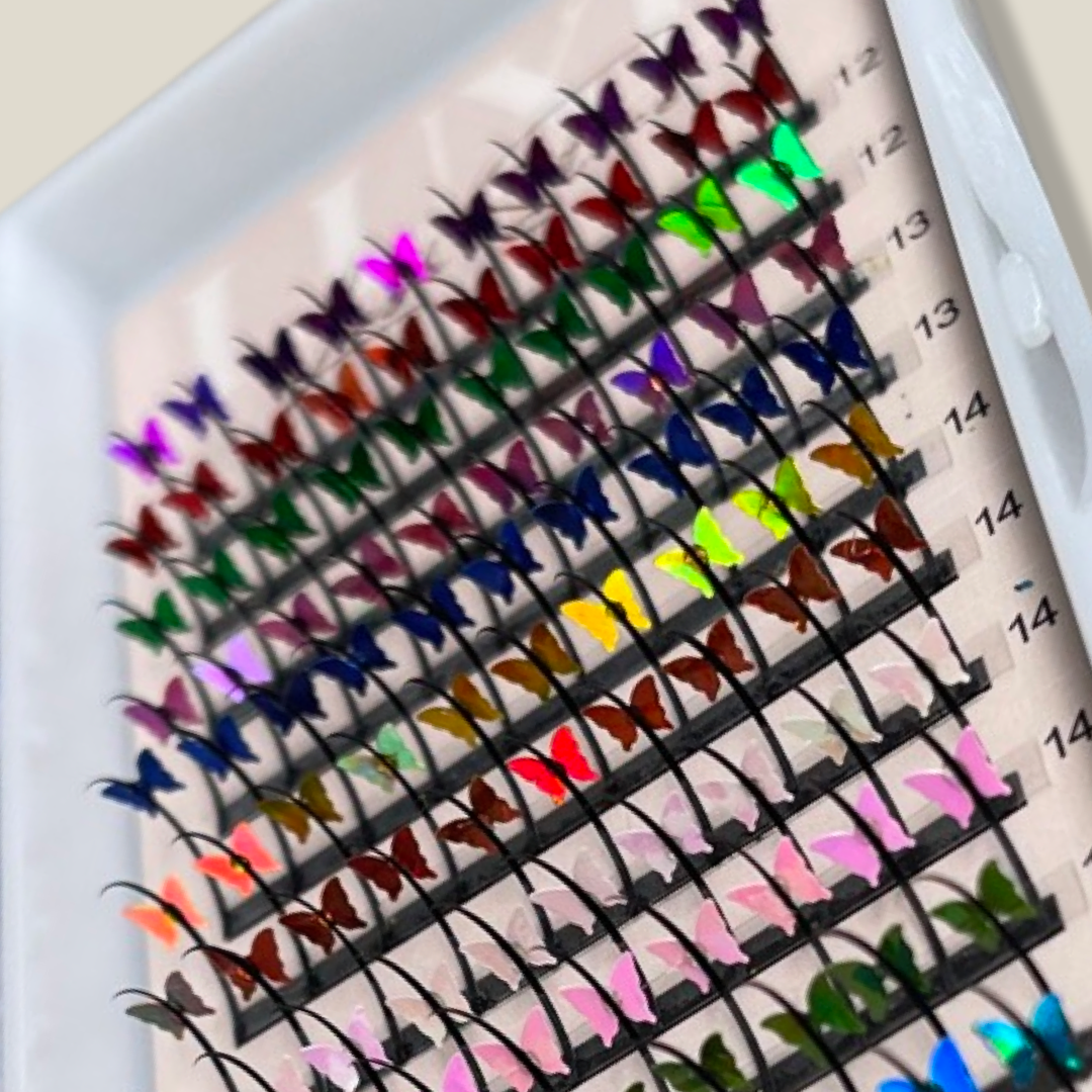 Premade Lash Decal Spikes with Butterflies